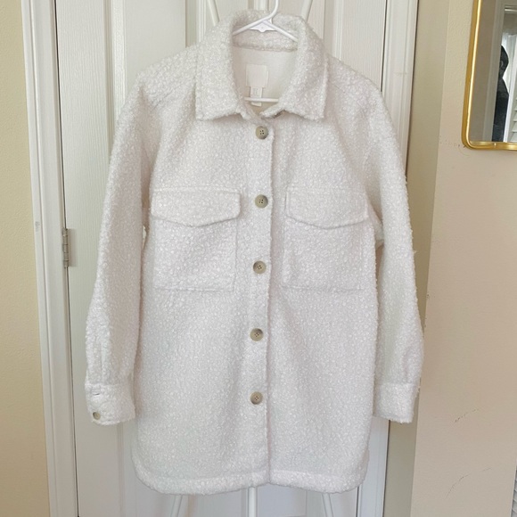 Sherpa Button Down Shacket - Picture 2 of 12